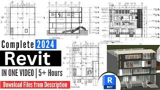🟢Revit Architecture Complete Project Tutorial | 5+ Hours for Beginners
