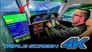 60FPS 4K Triple Screen | Microsoft Flight Simulator 2020