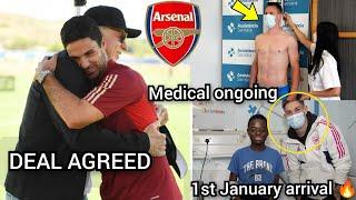 Medical ongoing Mikel Arteta welcomes 1st arsenal signing at London  Confirm Transfer news today