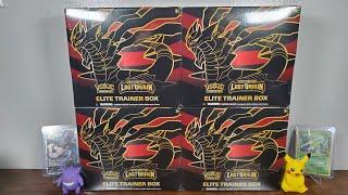 Hunting for Giratina With Four Lost Origin Elite Trainer Boxes! (32 packs)