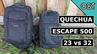 Quechua NH Escape 500 23 vs 32 (Budget Travel Backpack Comparison)