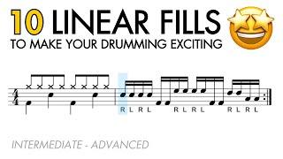 10 Linear Fills To Make Your Drumming EXCITING 