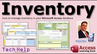Microsoft Access Inventory Management System - Tracking Product Inventory, Stock Quantity on Hand