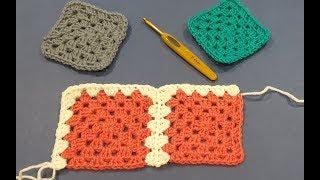 Granny Square Blanket Crochet Along Part 3 - Joining Your First 8 Squares