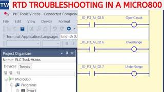 Troubleshooting RTD Inputs in Connected Components Workbench