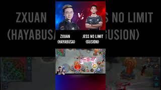 1 vs 1 Zxuan (Hayabusa) vs Jess No Limit (Gusion)  [0 - 2] #zxuan #jessnolimit