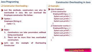 Constructor Overloading - Java Programming