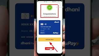 Dhani one freedom card || Dhani new update || Dhani app || Credit card apply || credit card #shorts