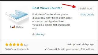 WordPress Plugin Post View Count | Track Your Visitors With Plugin