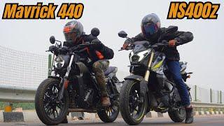 NS400z vs Mavrick 440 Drag Race