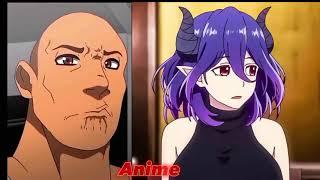 Anime VS Reddit the rock reaction meme