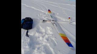 Wales. Horseshoe Pass. Ponderosa Cafe: RC Glider flying over the snow 1/3