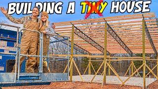 FRAMING THE ROOF of Our Dream House! DIY Couple / Steel Trusses