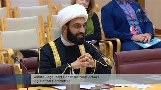 Imam Mohammad Tawhidi speaks at Australian Senate Committee Hearing on Australian Citizenship