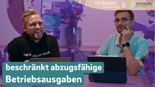 BESCHRÄNKT ABZUGSFÄHIGE Betriebsausgaben - Wie setze ich diese Kosten ab? | mit @SteuernmitKopf