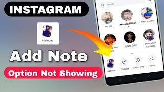 Instagram add note new update | add note instagram notes music feature not showing