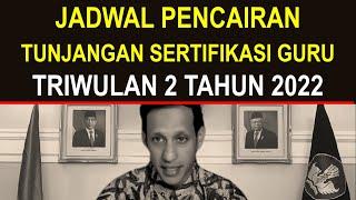 Jadwal pencairan tunjangan sertifikasi guru triwulan 2 tahun 2022