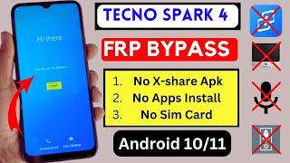 Tecno Spark 4 Google Account Bypass | Tecno KC2 Frp Bypass | Without Pc | Android 9/10/11