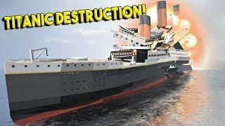 SINKING THE MASSIVE TITANIC! - Disassembly 3D Gameplay - First Look