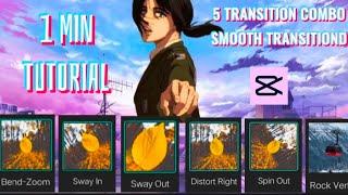 5 transition combos | smooth transition | Capcut