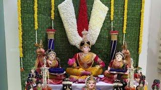 Varamahalakshmi backdrop decoration idea 2024 for festival#backdrop #decoration #festivaldecoration