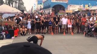 Street dancers in Los Angeles Venice Beach