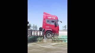 Towing a truck on a muddy road#truck #shorts #mudrunner  #fyp #games