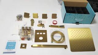 Unboxing Bostingner 3 Function Shower System Push Button Gold