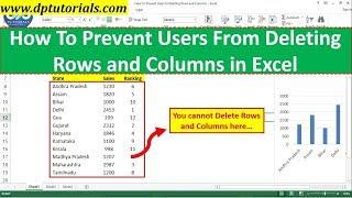 Excel Tricks : How To Prevent Users From Deleting Rows and Columns in Excel |Excel Tips |dptutorials