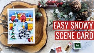 Easy Snowy Scene, Pinkfresh Studio Giveaway: Christmas Traditions