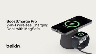 BoostCharge Pro 2-in-1 Wireless Charging Dock with MagSafe 15W