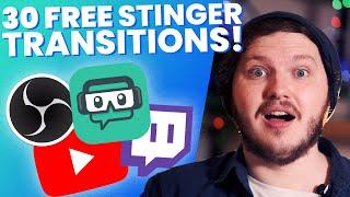 30 FREE Stream Stinger Transitions For Streamlabs OBS And OBS - With Download!