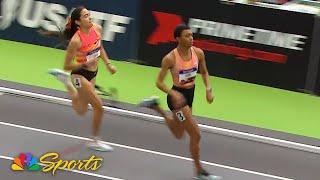 Nia Akins records personal best with strong final lap in 800m at USATF Indoors | NBC Sports