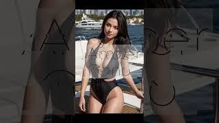 Amber's Black #Swimsuit Collection Vol.3 - #Dubai #Yacht Club #fashion #bikini #ailookbook #shorts