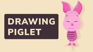 Drawing Piglet (Disney's Winnie-the-Pooh) in Adobe Illustrator #SpeedArt