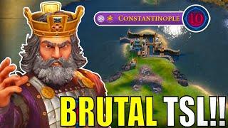 Civ 6 | Terrible Start, Terrifying Enemies, RESTORE ROME! – (#1 Deity++ Byzantium Civilization VI)