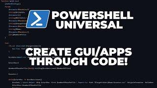 PowerShell Universal - Part 6 : Create apps/GUI through code!