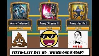 Lords Mobile - Testing the differences between Attack - Defense and HP.  This will shock you!!or not