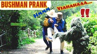 BUSHMAN PRANK || DOUBLE PRANK, JUMPSCARE || Prank Manusia pohon