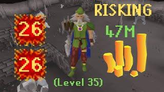 The Strongest Level 35 in Runescape - One Shot KO - Dark Bow Rushing