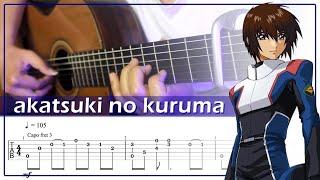 Gundam Seed: 暁の車 (Akatsuki no Kuruma) Fiction Junction YUUKA - Classical Guitar Cover Tab Tutorial