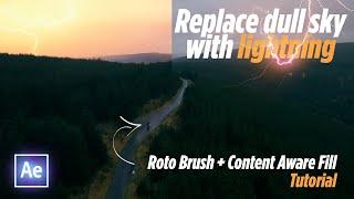 VFX Roto Brush + Content Aware Fill in After Effects TUTORIAL