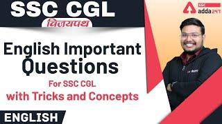 SSC CGL 2021 | English | English Important Questions For SSC CGL with Tricks and Concepts