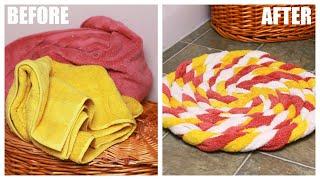 DIY Recycled Towel Bathmat