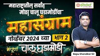 chalu ghadamodi mahasangram | november 2024 current affairs part 2 | mpsc current affairs