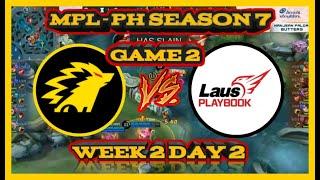 ONIC Vs LPE [Game 2] ONIC PH Vs LAUS PLAYBOOK ESPORTS | MPL-PH S7 Week 2 Day 3