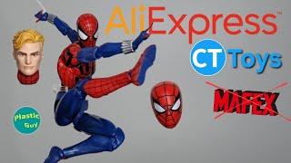 New CT TOYS SPIDER-MAN Ben Reilly Mafex No.143 Bootleg AliExpress Knock-Off Action Figure Review