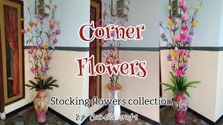 CORNER FLOWERS INSPIRATION FROM NYLON STOCKING || INSPIRASI BUNGA SUDUT DARI STOKING ||CASELLA CRAFT