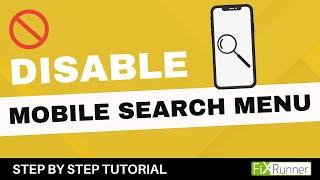 How To Disable Mobile Menu Search Form In Ocean WP Theme