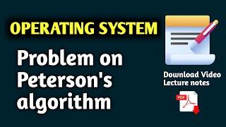 3.12 Problem on Peterson's algorithm